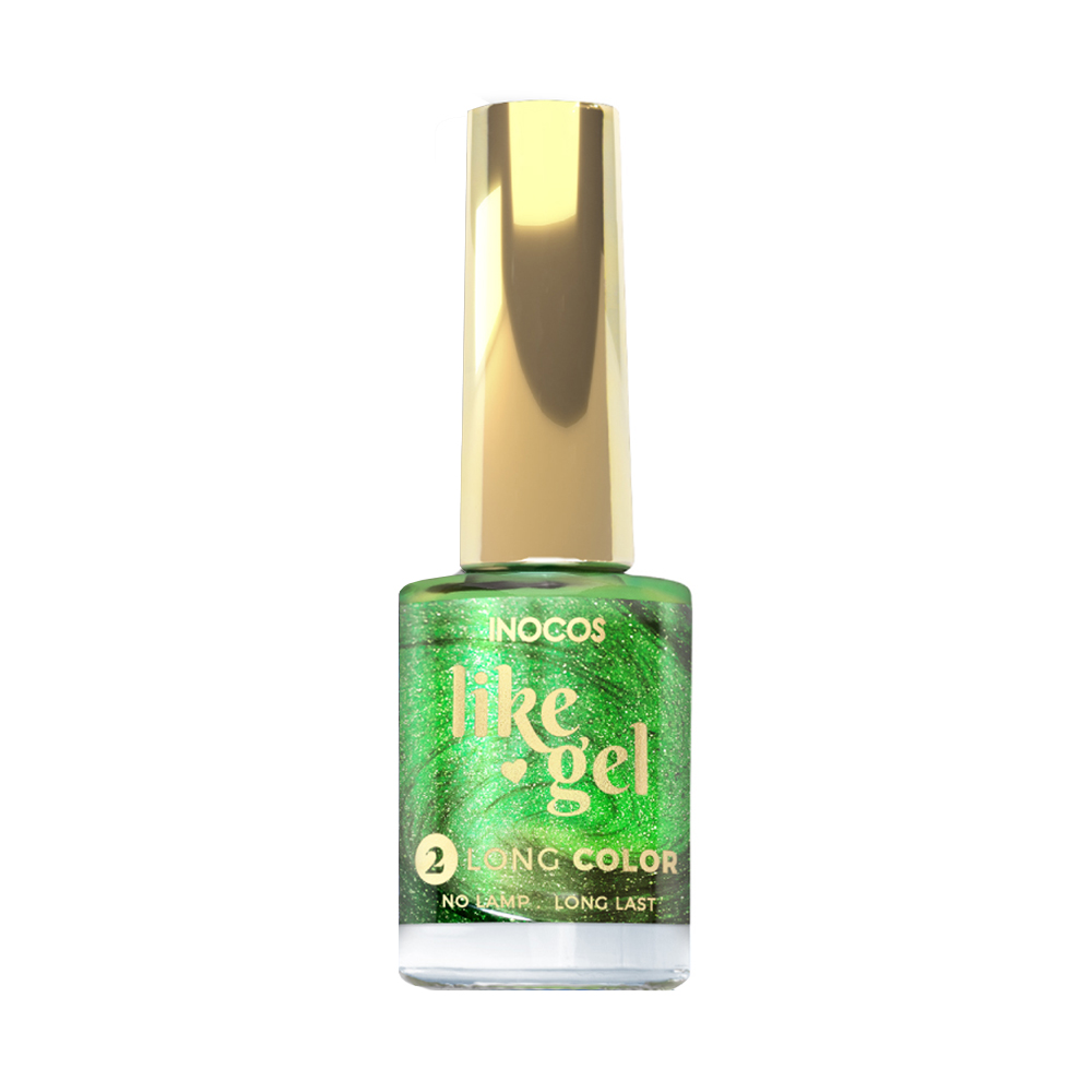 Inocos Like Gel verniz de unhas efeito gel 134 verde neptuno