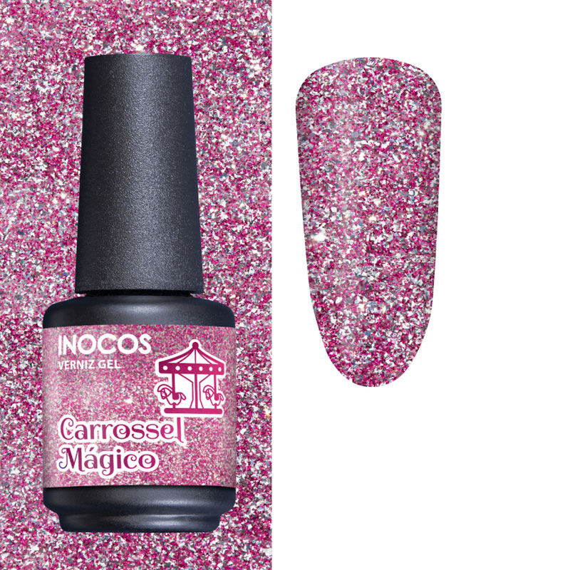 Inocos esmalte gel Aldeia Natal Carrossel Mágico