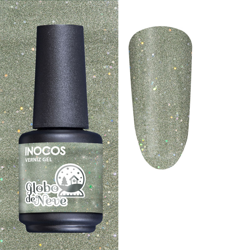 Inocos esmalte gel Aldeia Natal Globo de Neve