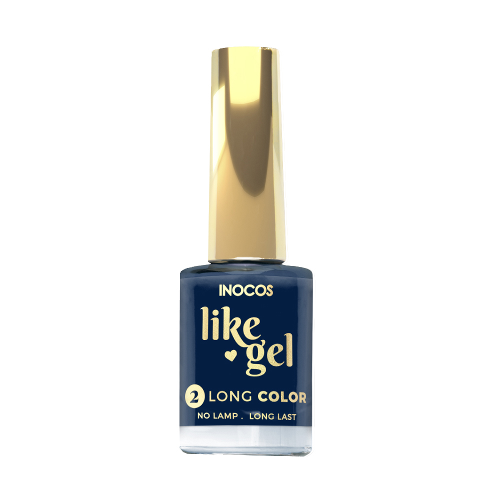 Inocos Like Gel verniz de unhas efeito gel 136 preto azul