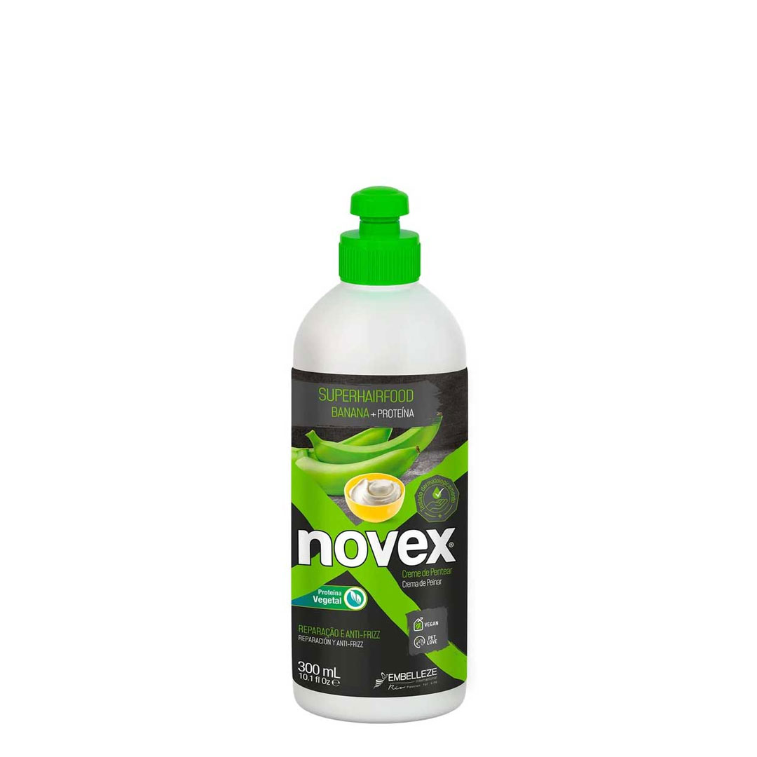 Novex SuperHairFood crema de peinar platano y proteina