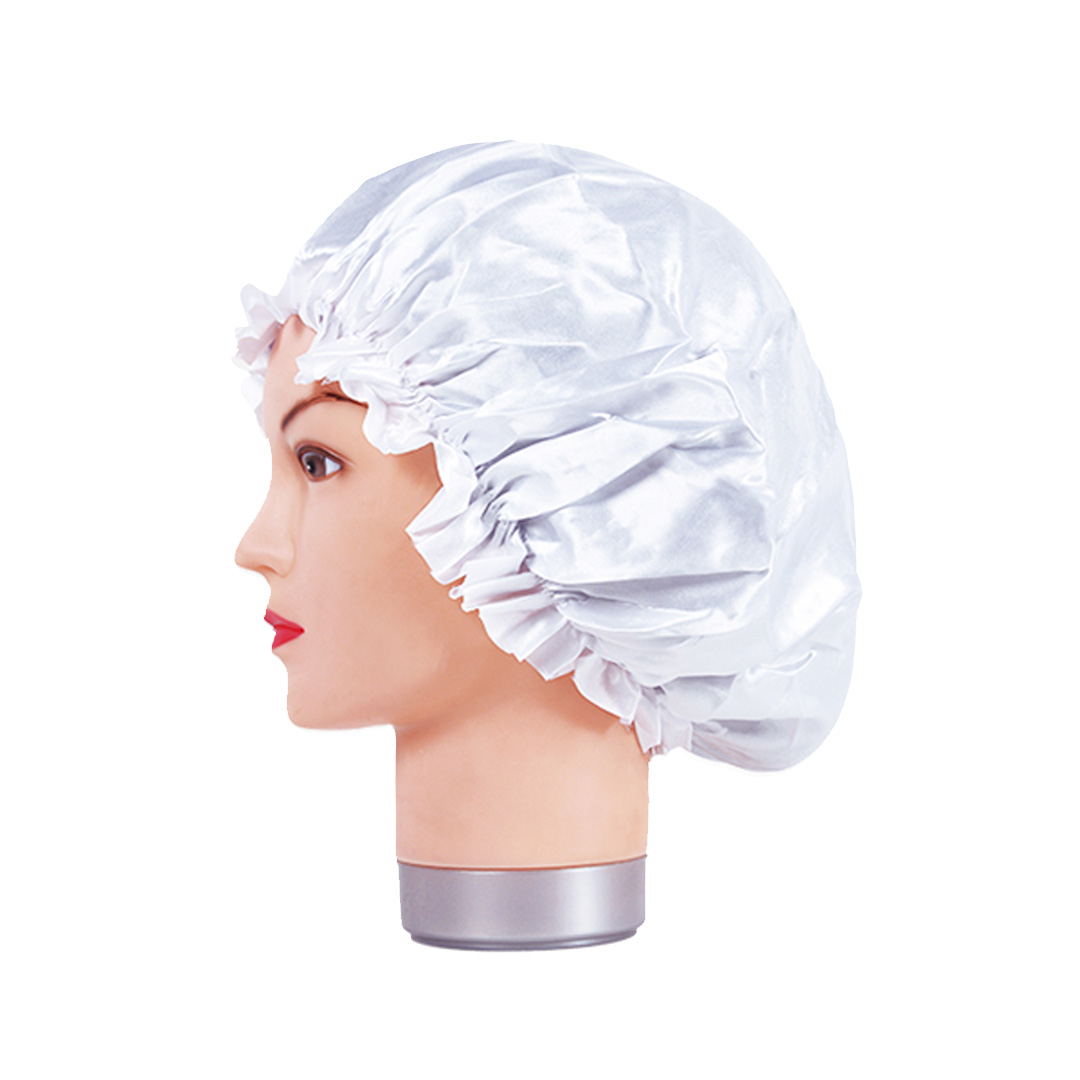 Perfect Beauty gorro de satén anti frizz blanco sleeping thin cap
