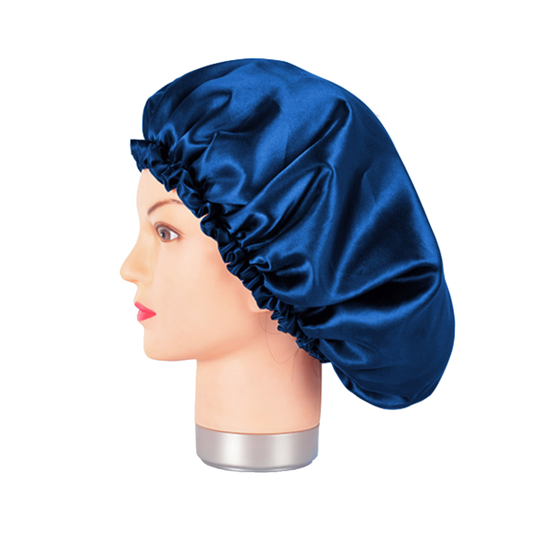 Perfect Beauty gorro de satén anti frizz azul