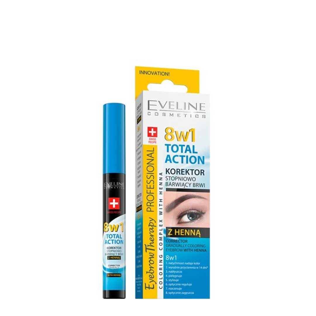 Eveline Eyebrow Therapy corretor sobrancelhas com henna 8 em 1