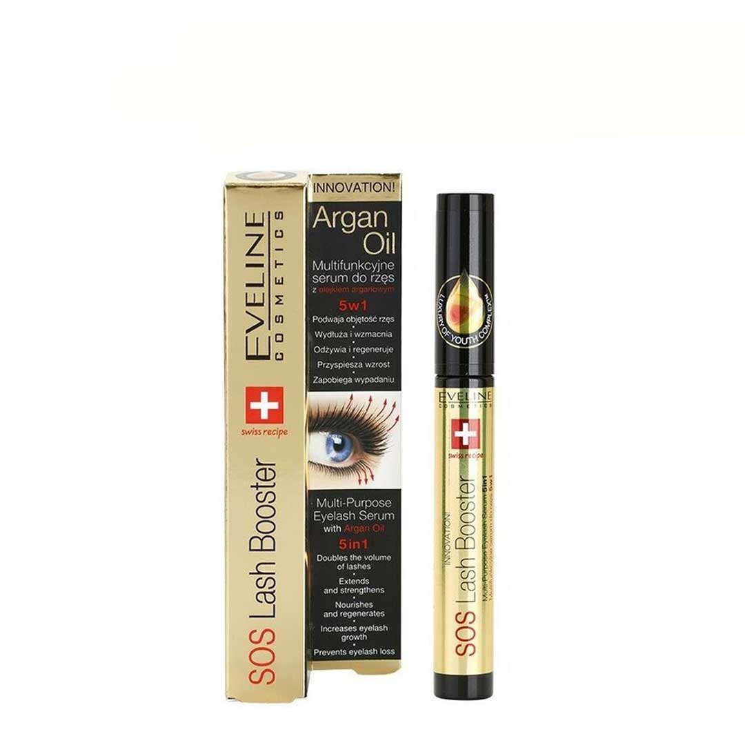 Eveline SOS Lash Booster sérum pestañas 5 en 1 con aceite de argan