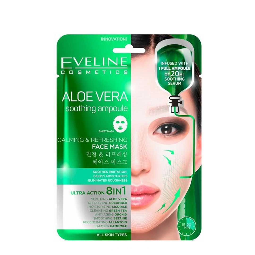 Eveline máscara hidratante de limpeza com aloe vera 8 em 1
