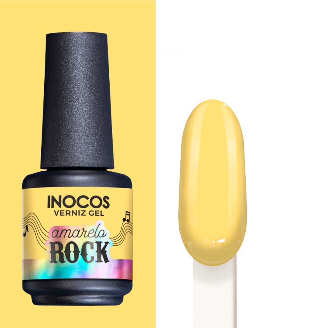 Inocos gel polish Festival de Verão yellow rock