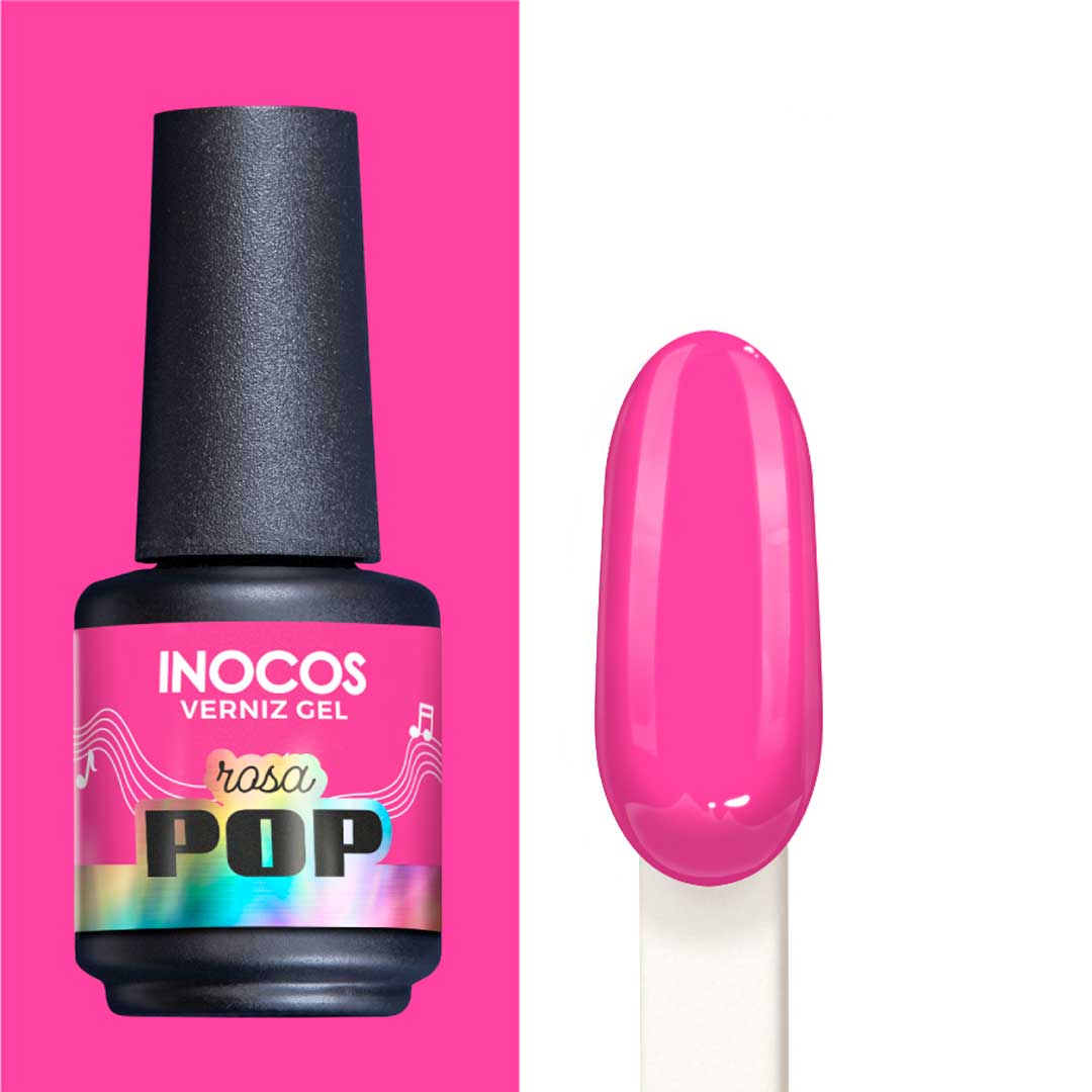 Inocos verniz gel Festival de Verão rosa pop