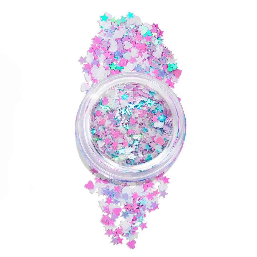 Inocos glitter fantasia mix roxo y azul