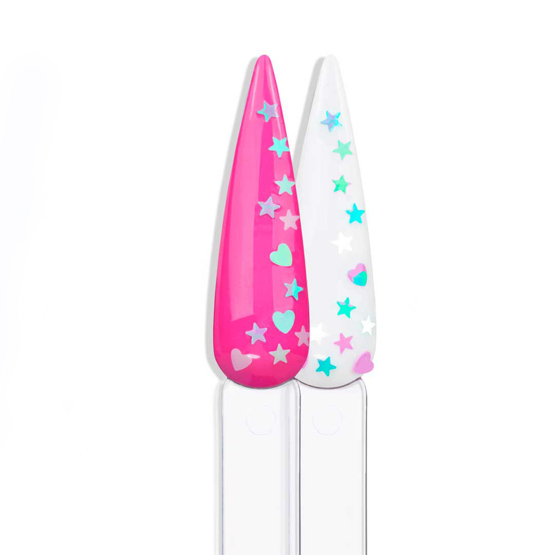 Inocos glitter fantasia mix roxo y azul