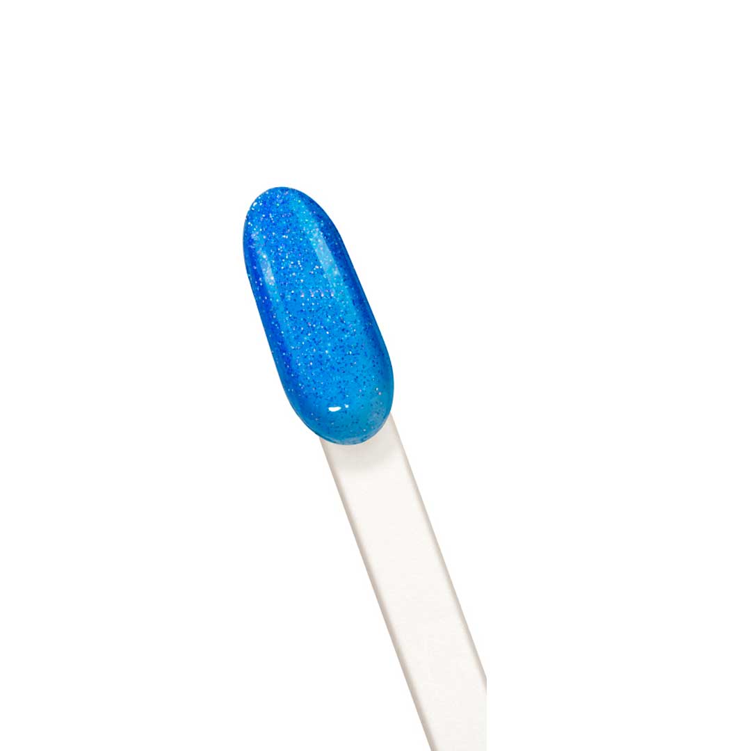 Inocos Like Gel verniz de unhas efeito gel 150 azul glitter jazz