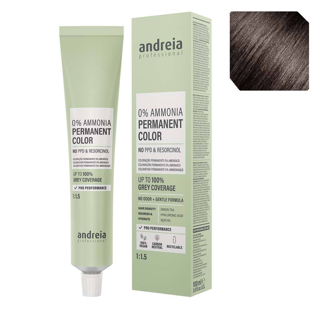 Andreia Vegan 0% Ammonia coloração permanente nº 4.0