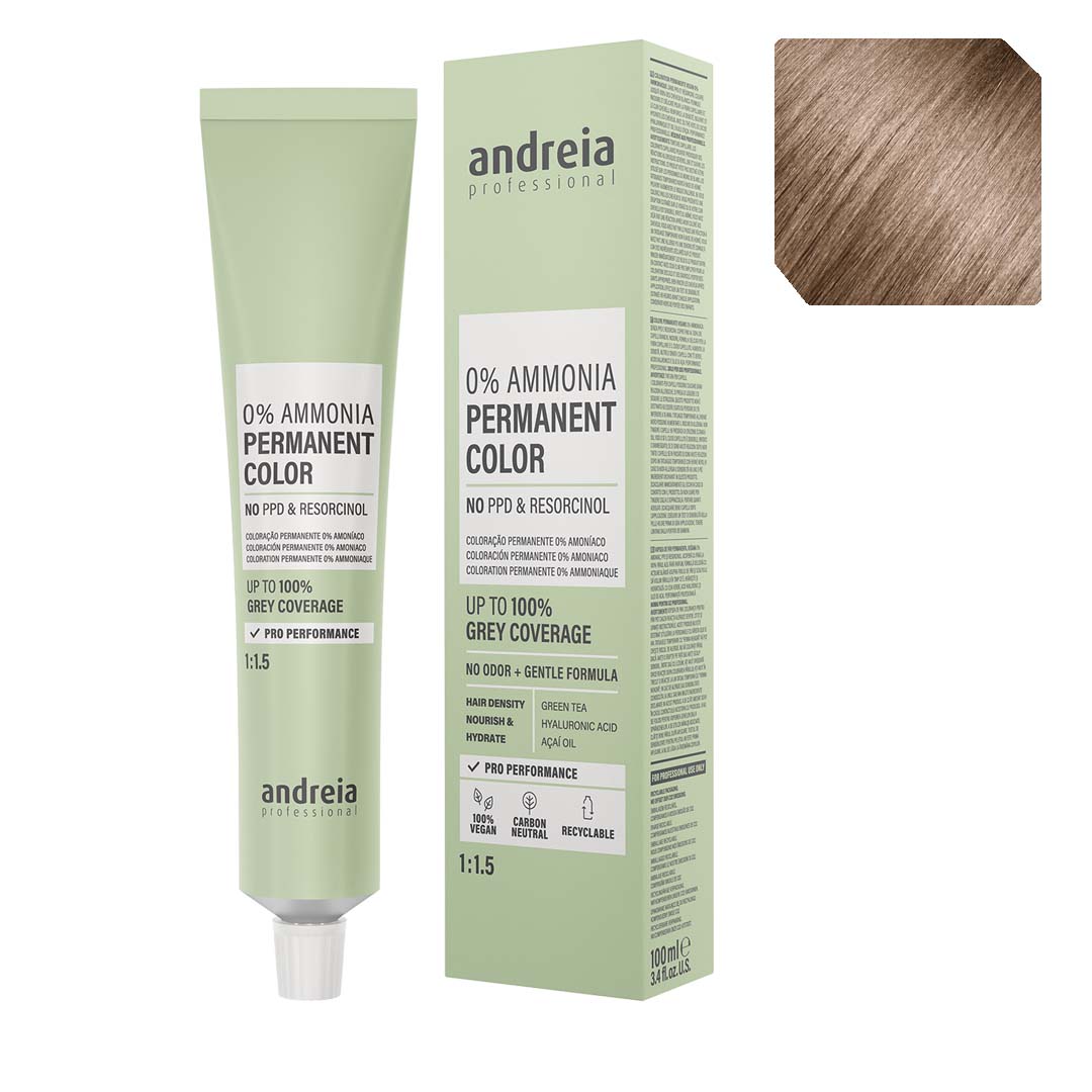 Andreia Vegan 0% Ammonia coloración permanente nº 8.0