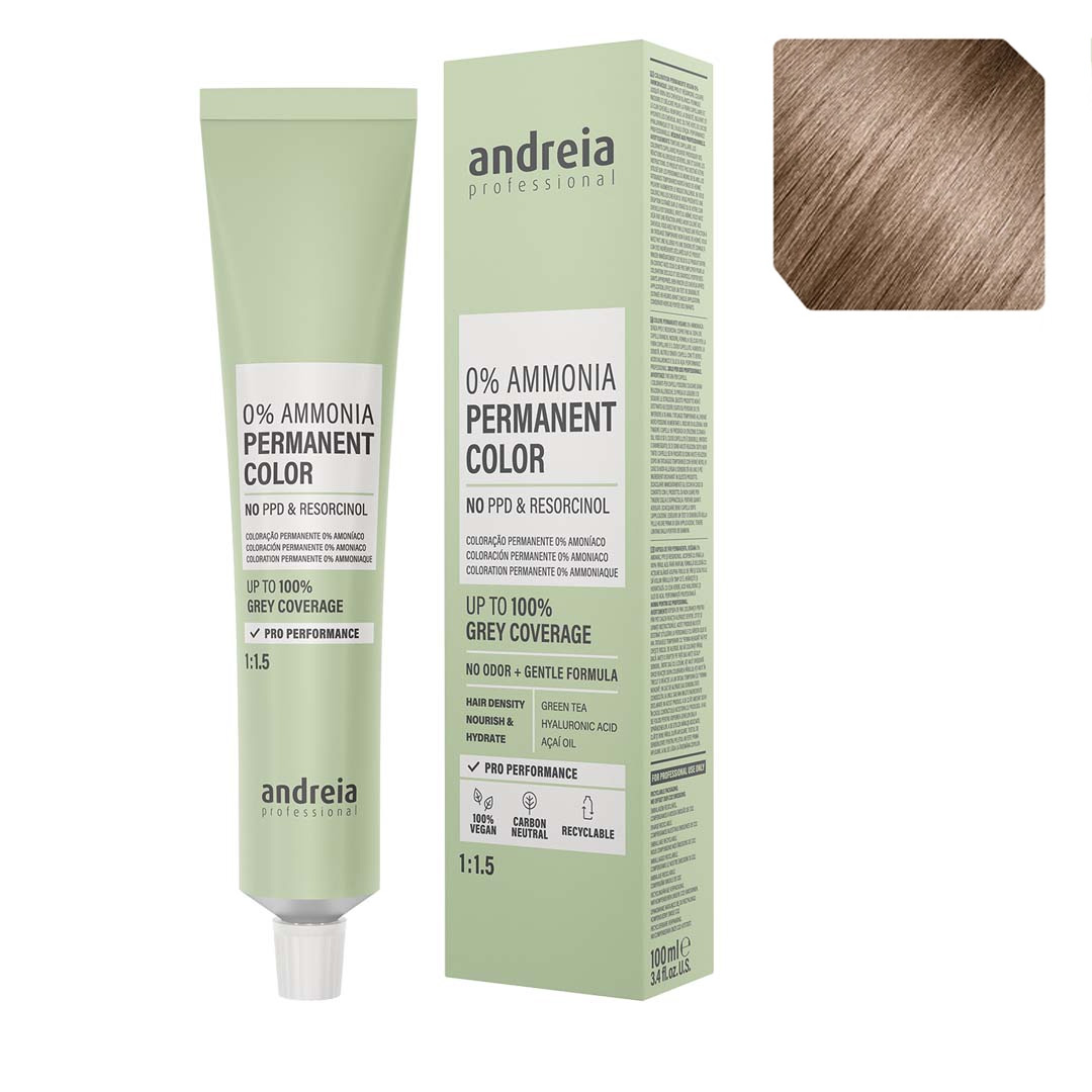 Andreia Vegan 0% Ammonia coloration permanente nº 8.0