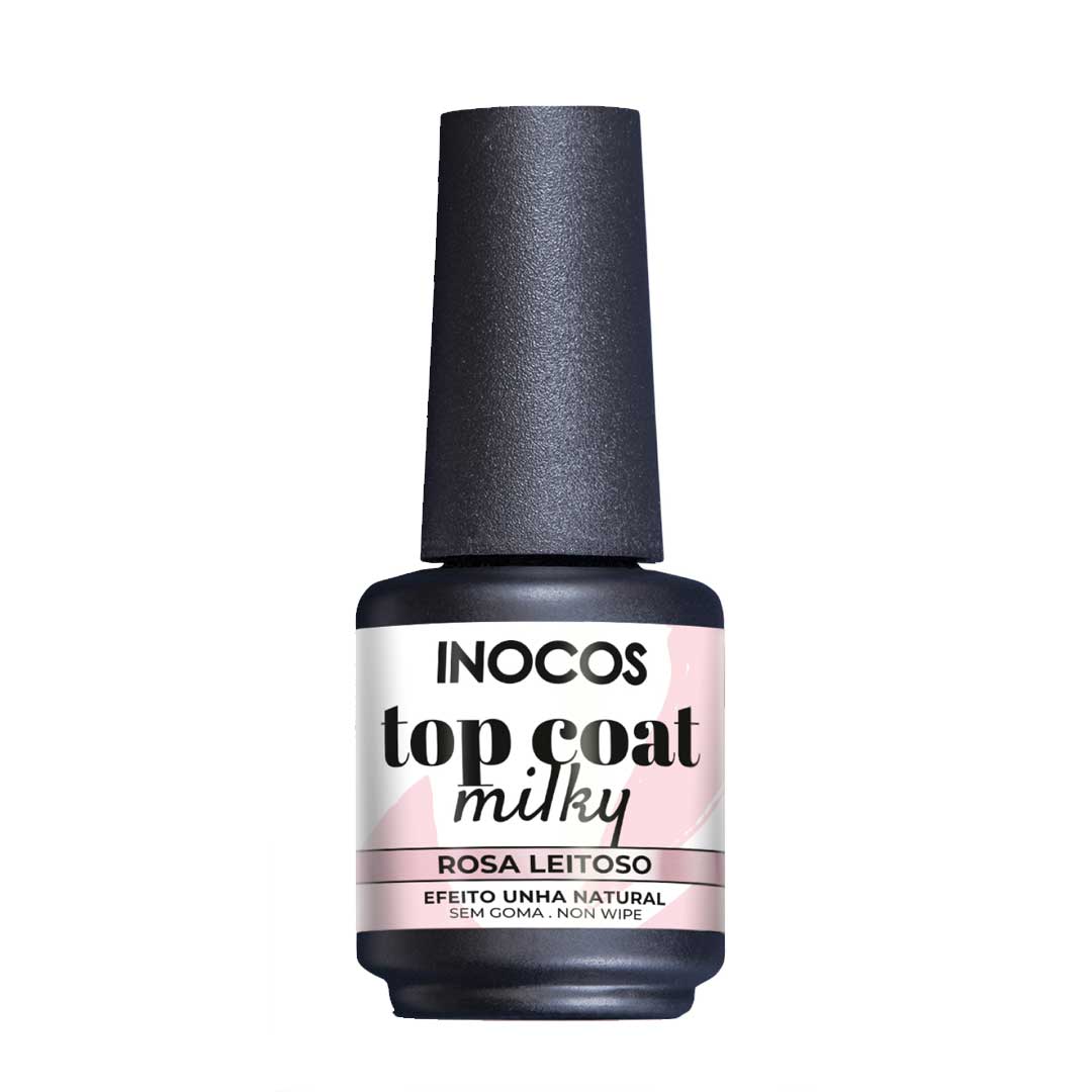 Inocos top coat milky rosa leitoso