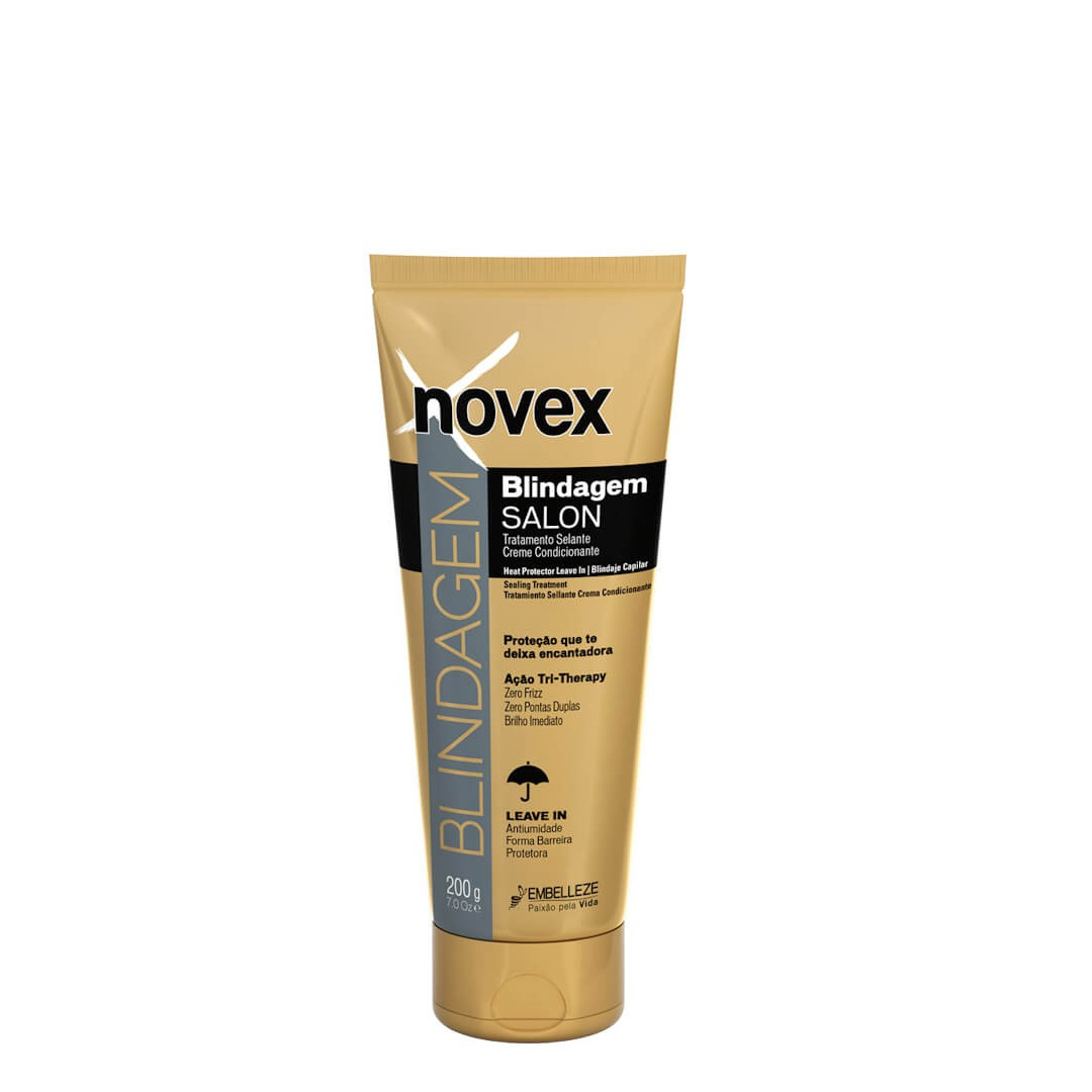 Novex Blindagem Capilar Gold protetor térmico tripla ação