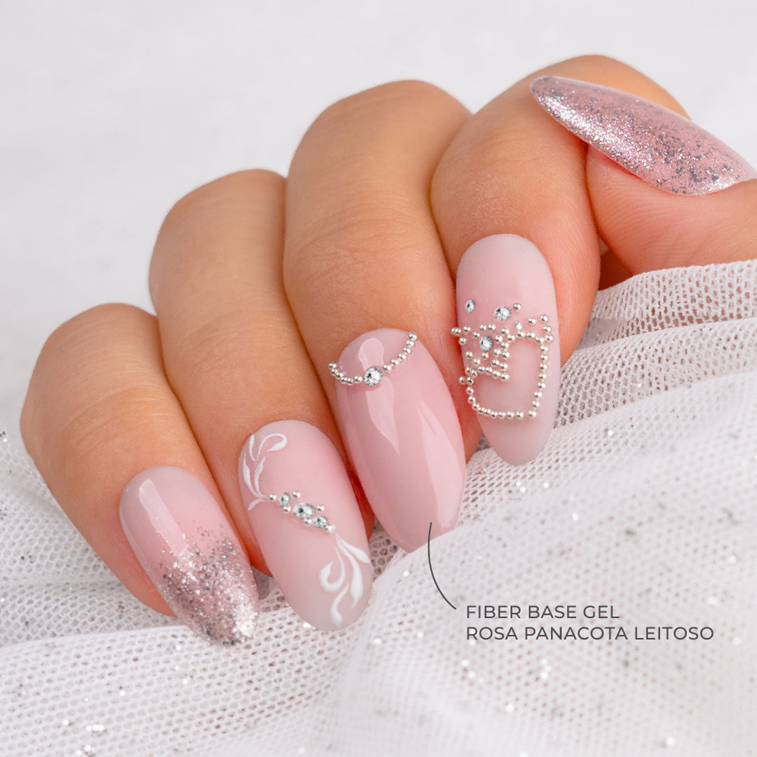Inocos fiber base gel rosa panacota leitoso