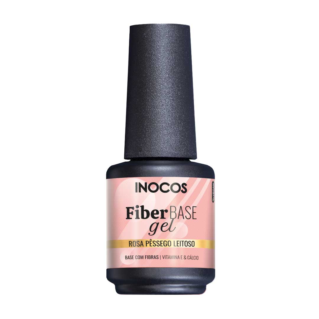 Inocos fiber base gel rosa pêssego leitoso