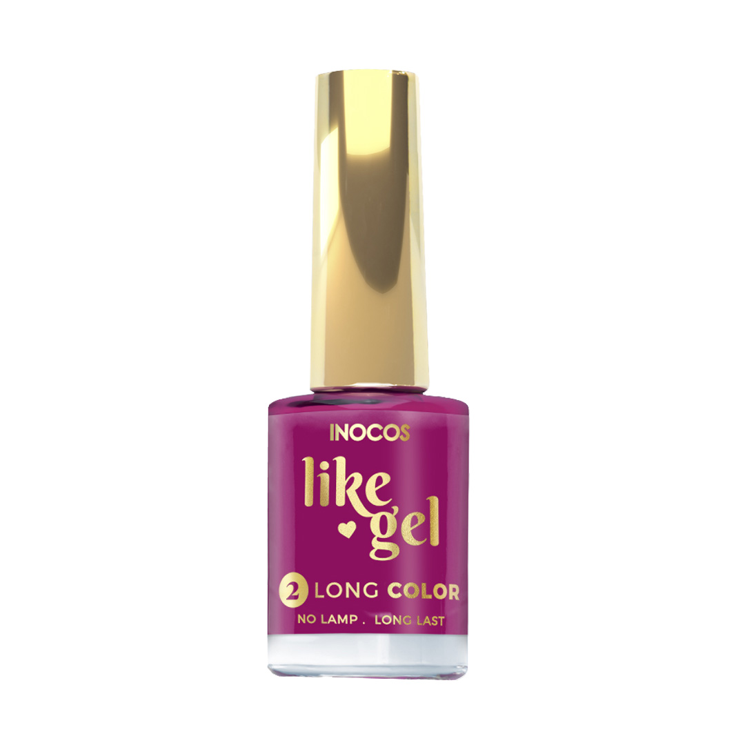 Inocos Like Gel verniz de unhas efeito gel 155 rosa beringela