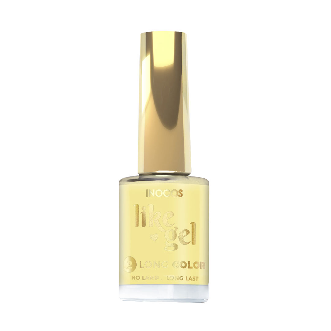 Inocos Like Gel verniz de unhas efeito gel 165 amarelo pastel