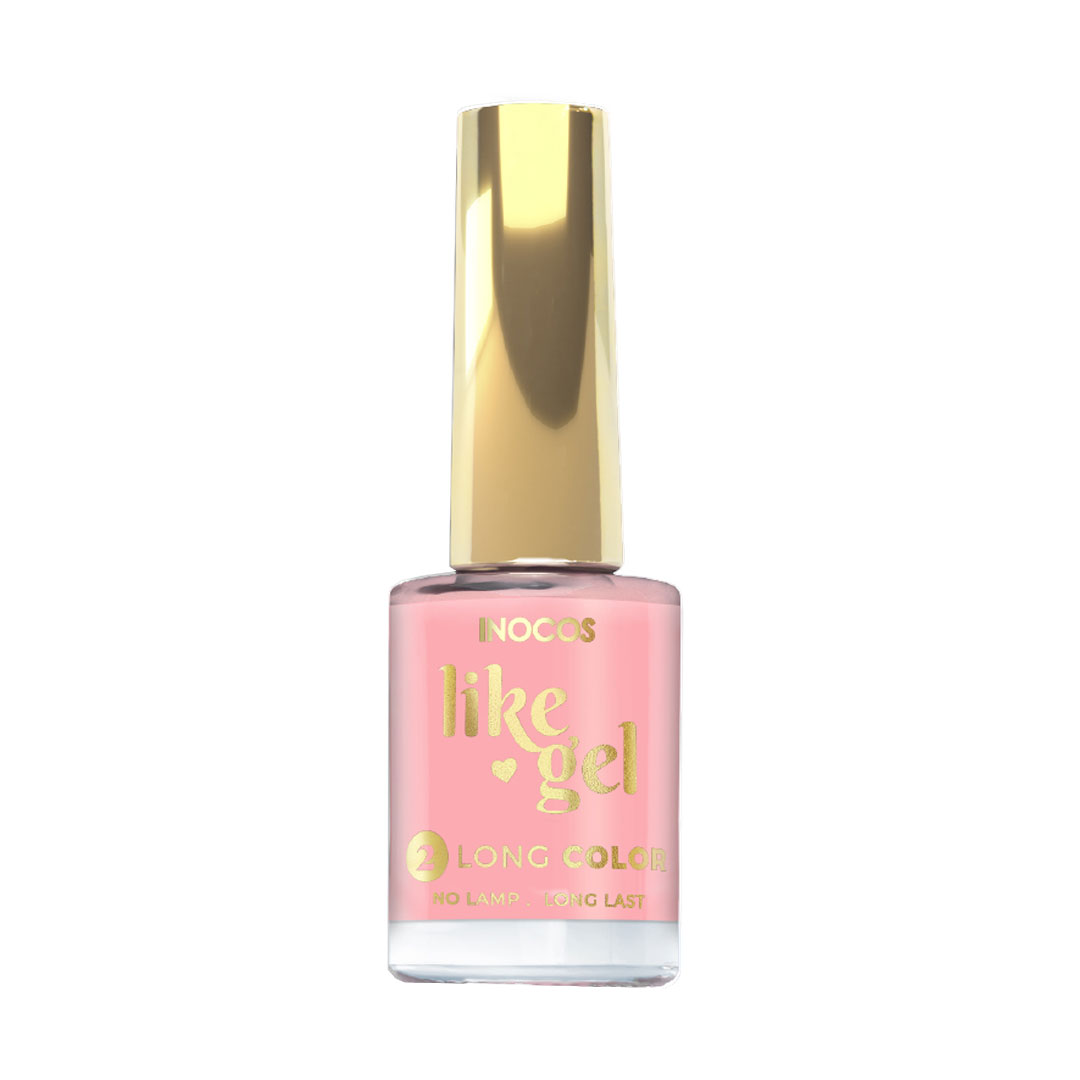 Inocos Like Gel verniz de unhas efeito gel 166 coral pastel