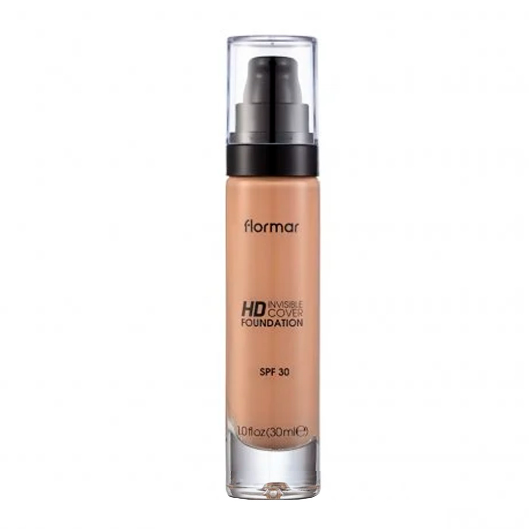 Flormar invisible cover hd foundation SPF30 100 medium beige