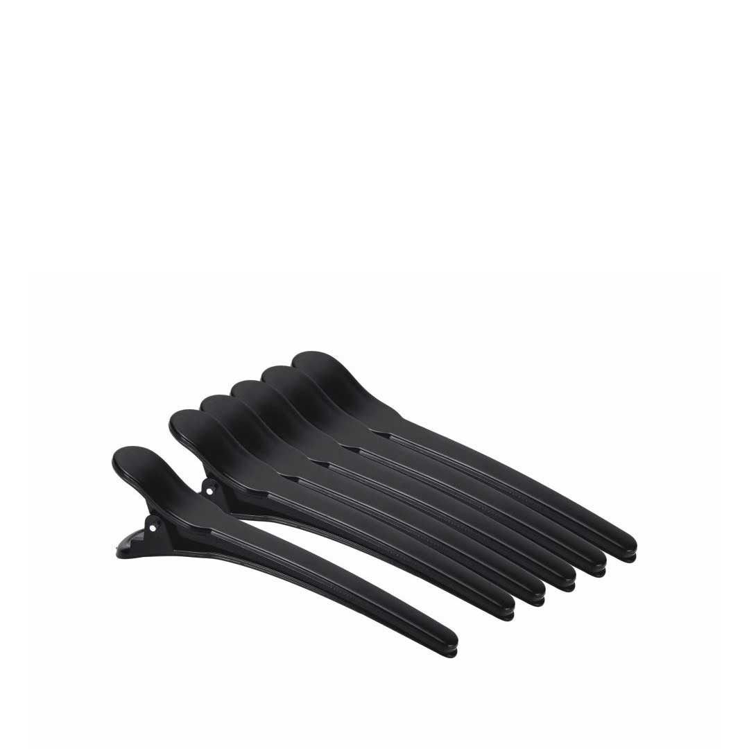 Rickiparodi pinça cabelo carbono preto curto pack 6