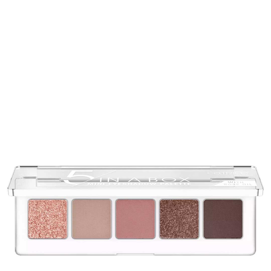Catrice 5 In a Box Mini eyeshadow paleta de sombras 020 soft rose look