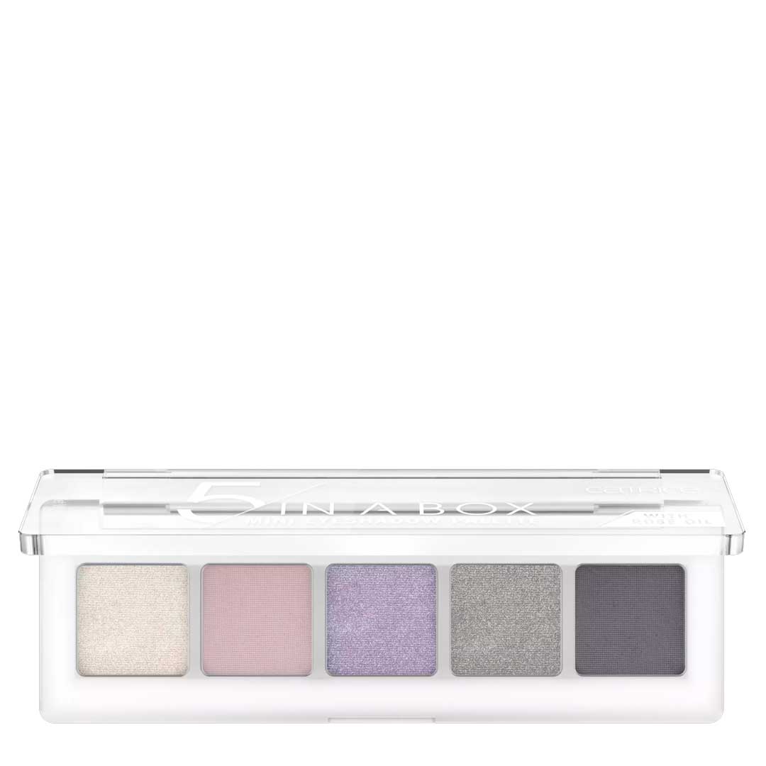 Catrice 5 In a Box Mini eyeshadow paleta de sombras 080 diamond lavender look