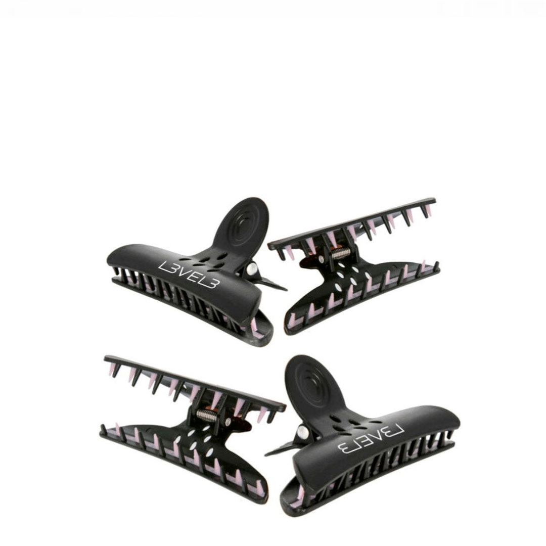 Level3 set de pinzas de cabello clip borboleta 4un