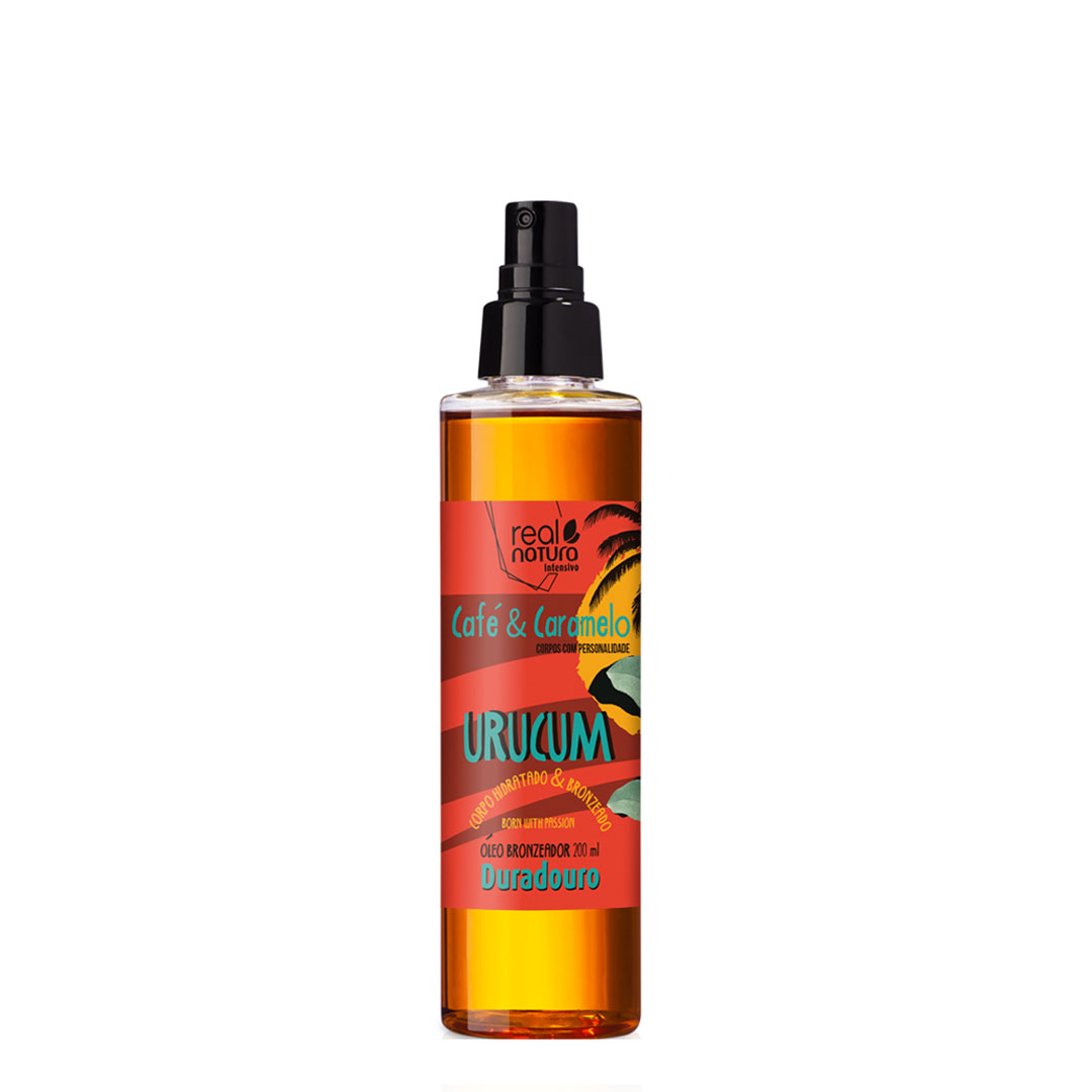 Real Natura Urucum óleo bronzeador café & caramelo