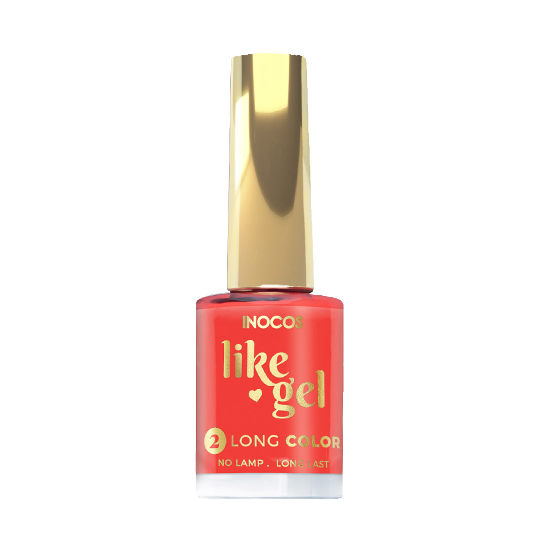 Inocos Like Gel esmalte de uñas efecto gel 176 naranja caliente