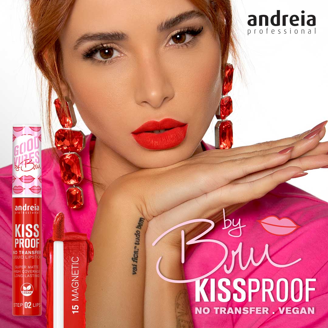 Andreia Kiss Proof - batom líquido Good Vibes byBru Magnetic 15