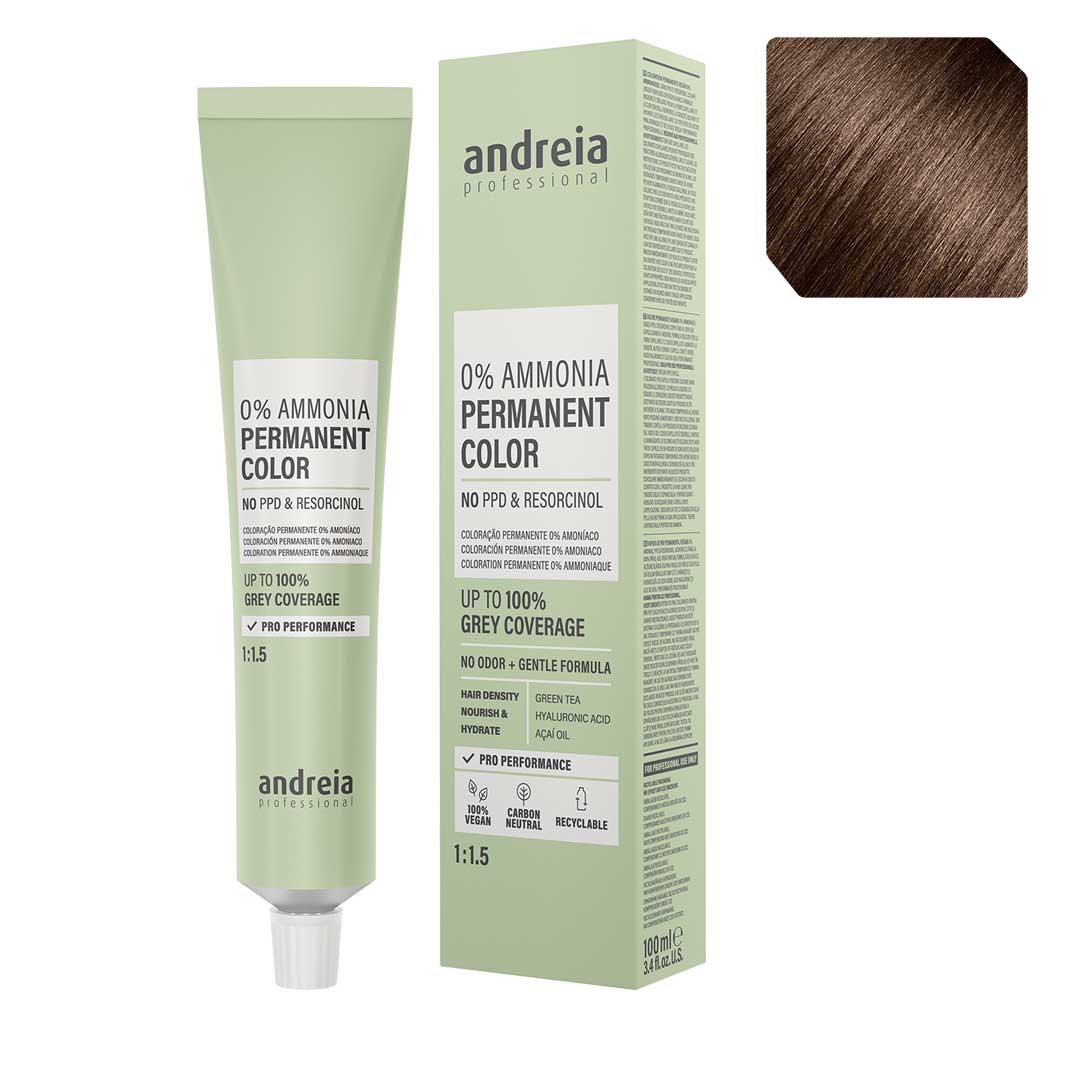 Andreia Vegan 0% Ammonia coloração permanente nº 4.3