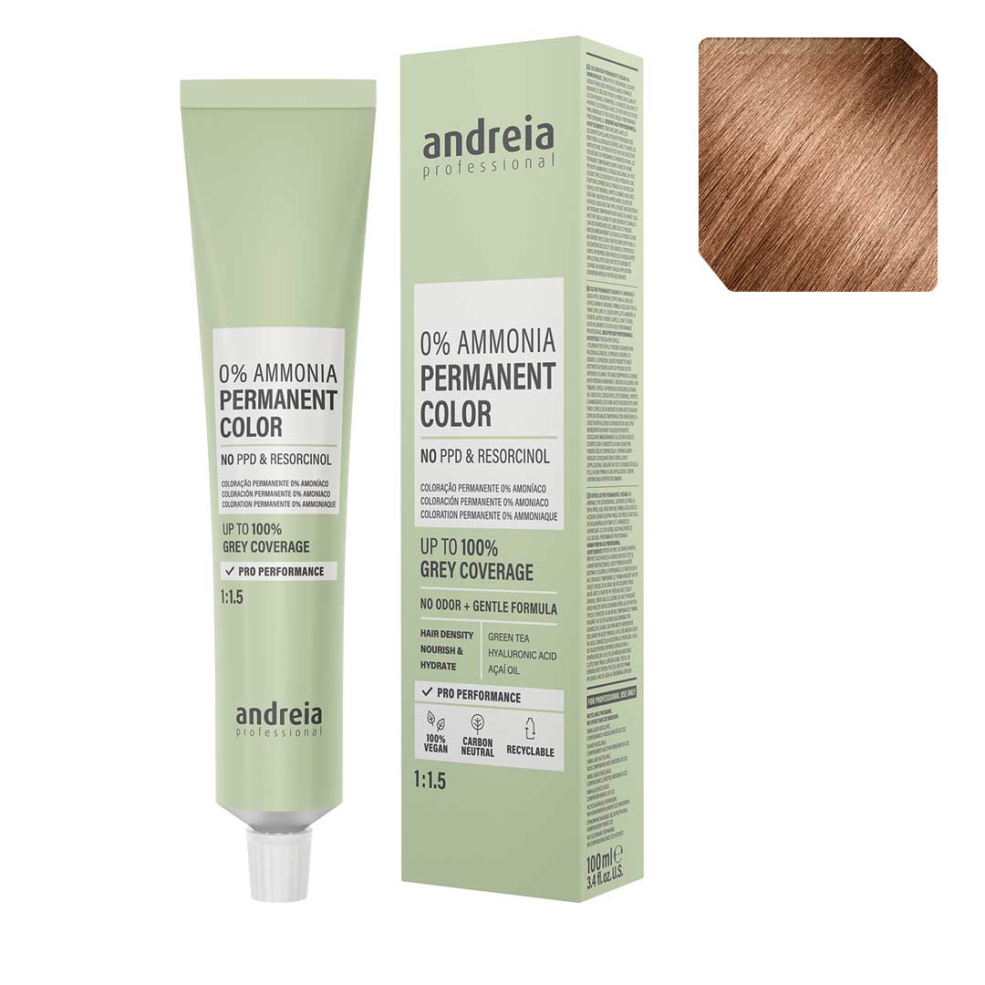 Andreia Vegan 0% Ammonia coloração permanente nº 8.74