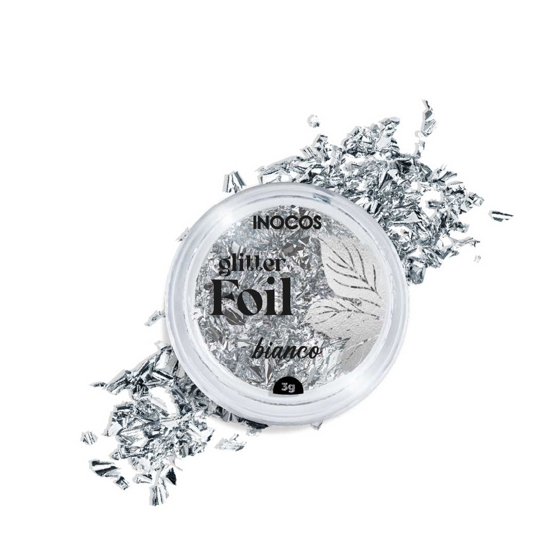 Inocos glitter foil bianco plata