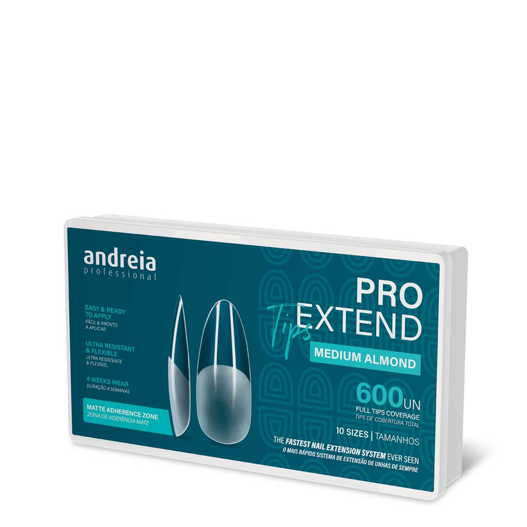 Andreia pro extend tips 600 unid medium almond