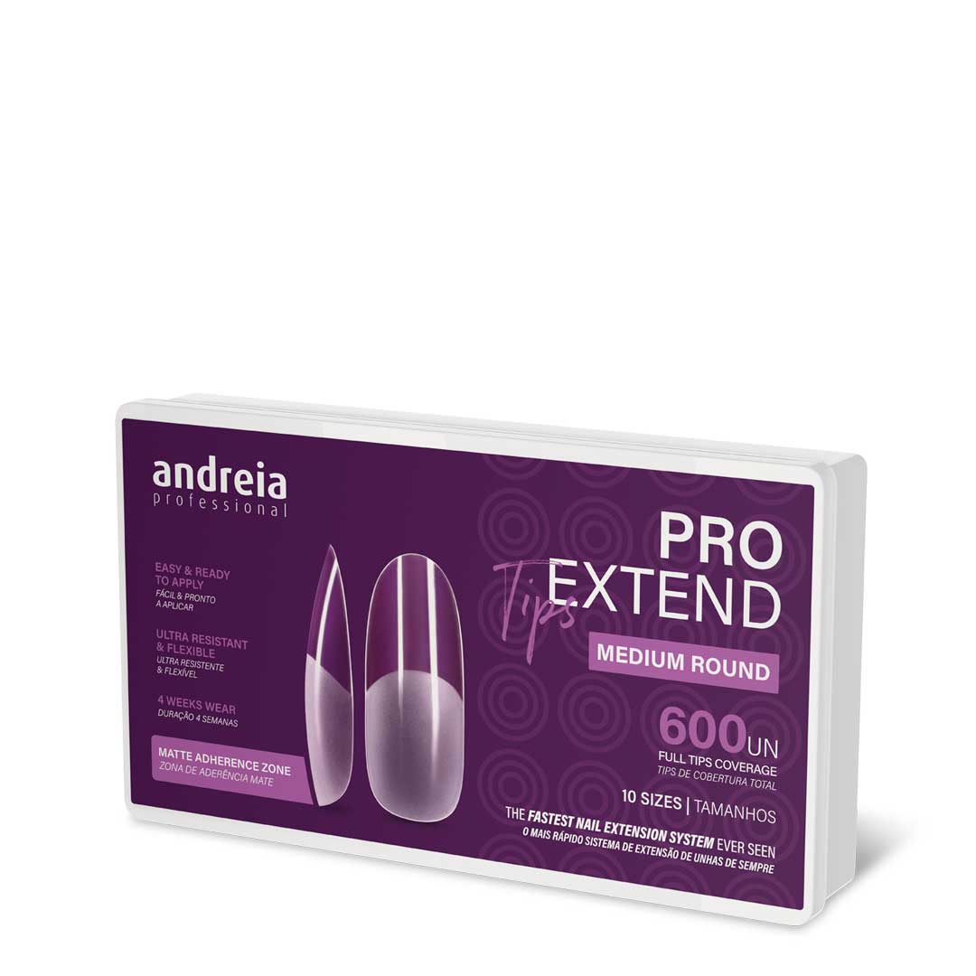 Andreia pro extend tips 600 unid medium round