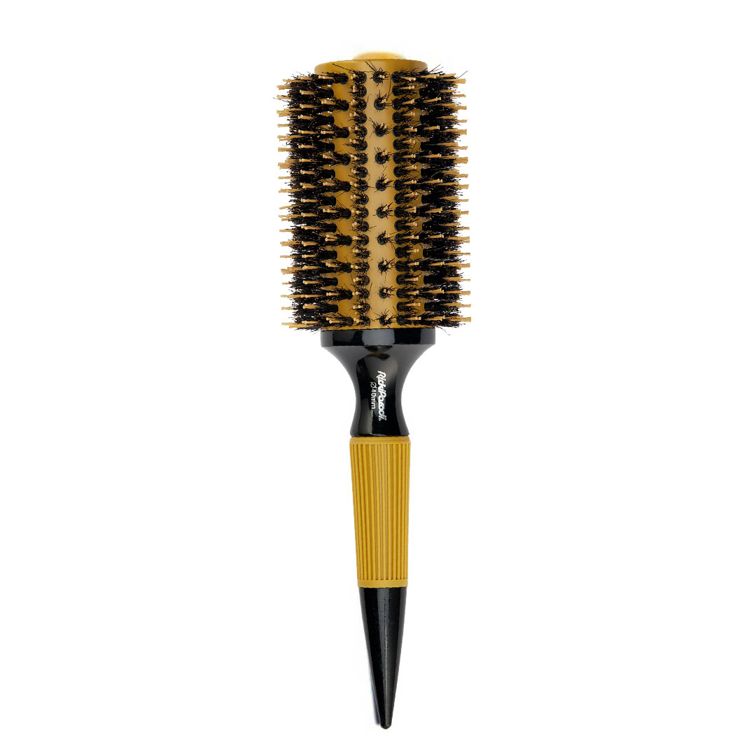 RickiParodi cepillo térmico con cerdas de jabalí y nylon cerámico dorado 40mm
