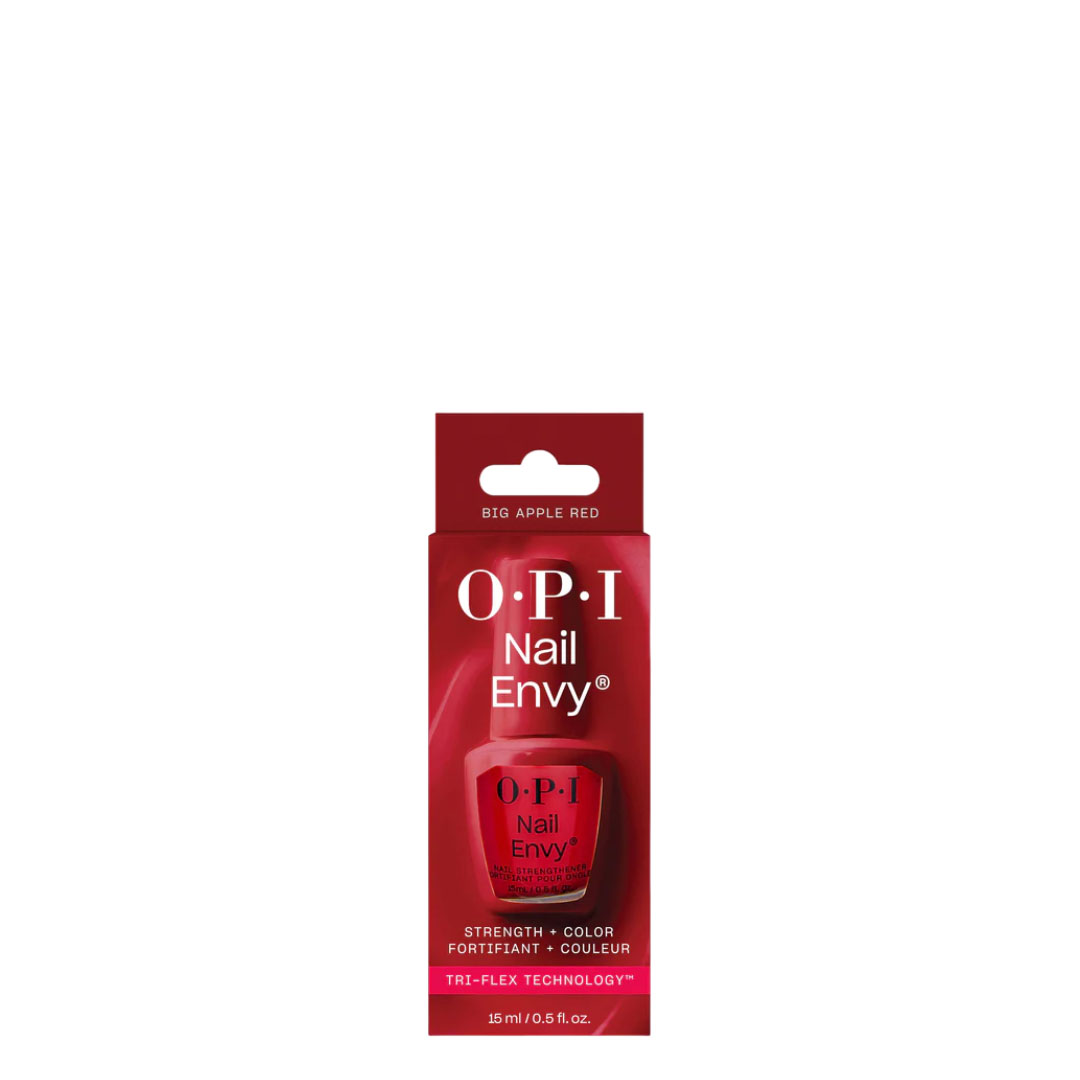 OPI Nail Envy Big Apple Red nail strenght + color