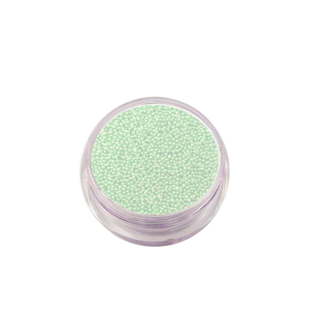 Lookimport glitter nail art caviar verde água G07