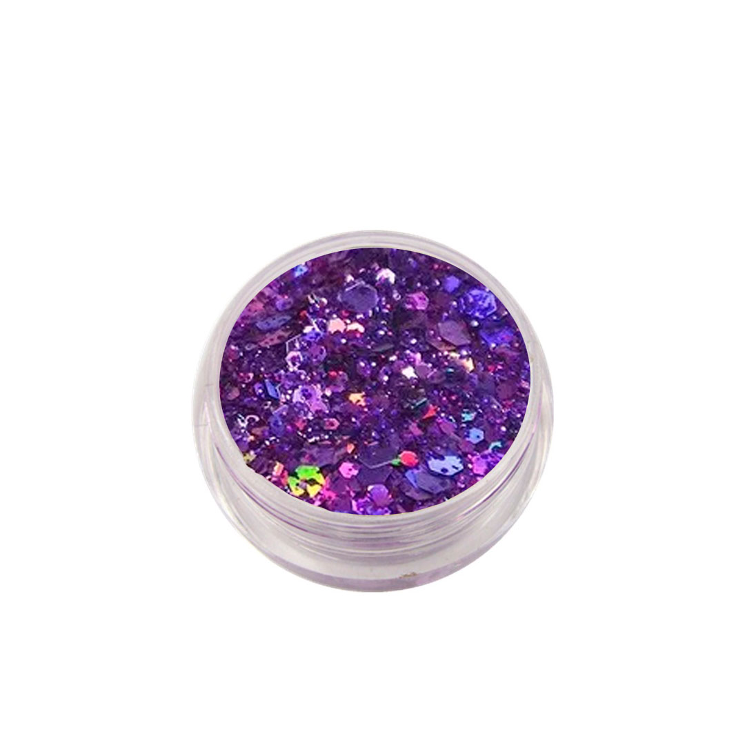 Lookimport glitter nail art flocos roxo G22