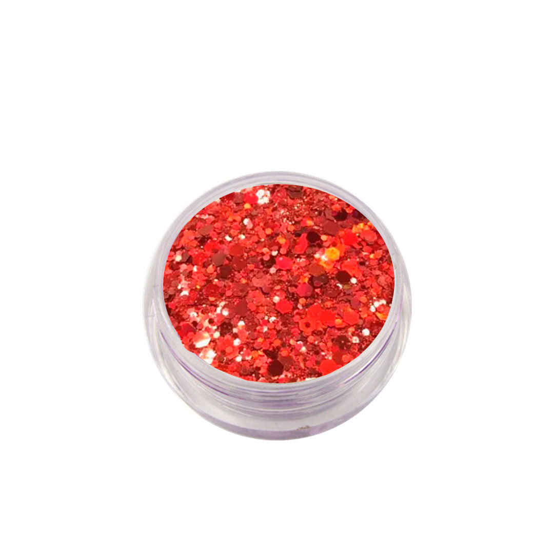 Lookimport glitter nail art flocos vermelho G25