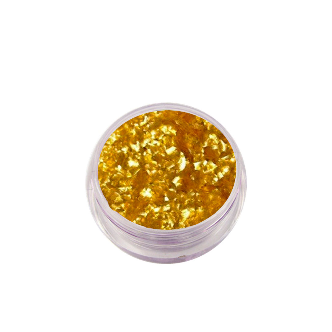 Lookimport glitter nail art flocos dorado G26