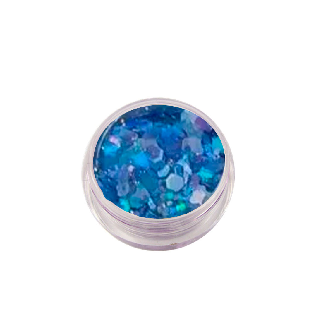 Lookimport glitter nail art flocos azul G30