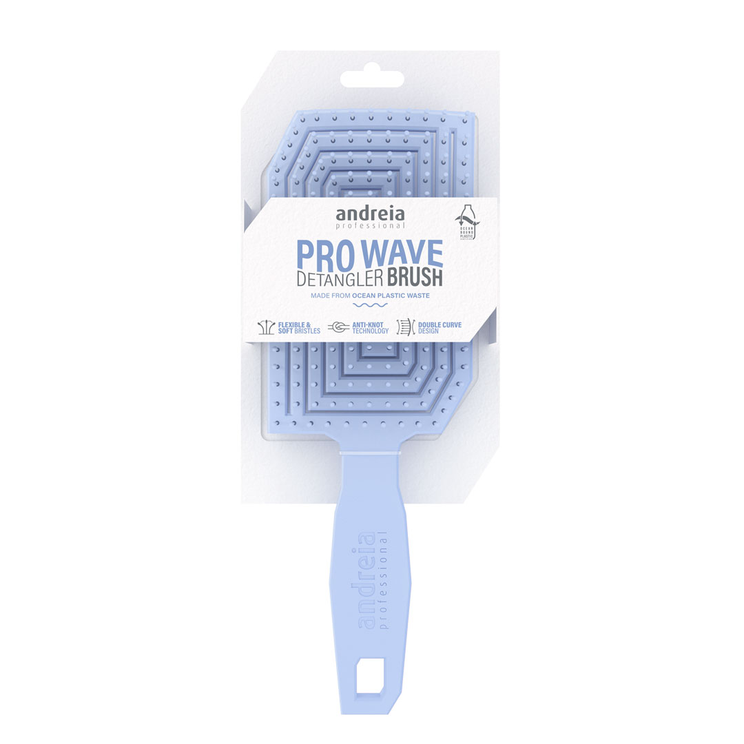 Andreia escova Pro Wave detangler brush - blue