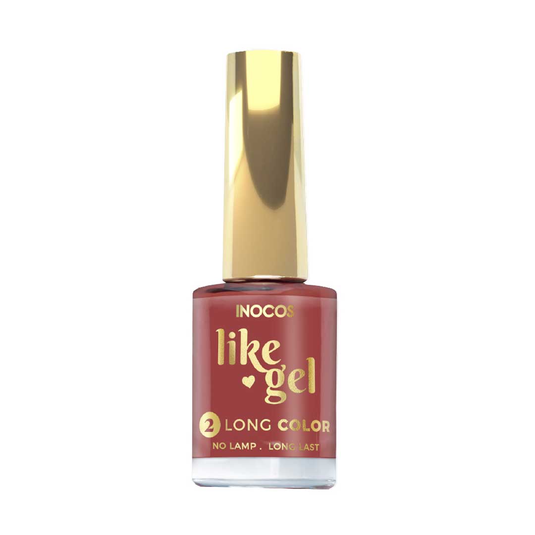 Inocos Like Gel verniz de unhas efeito gel 182 castanho barro