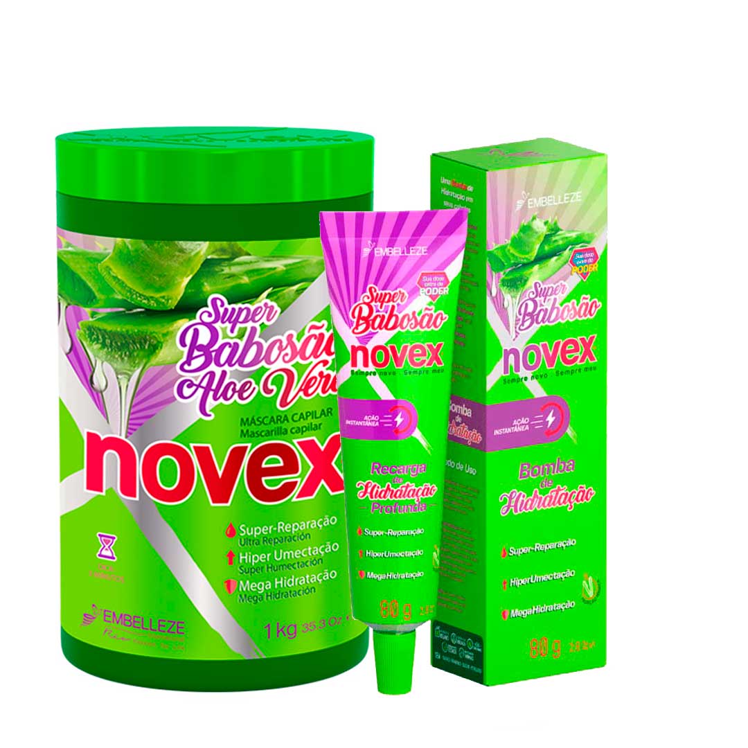 Novex Super Babosão Aloe Vera 1=2 mascarilla + recarga