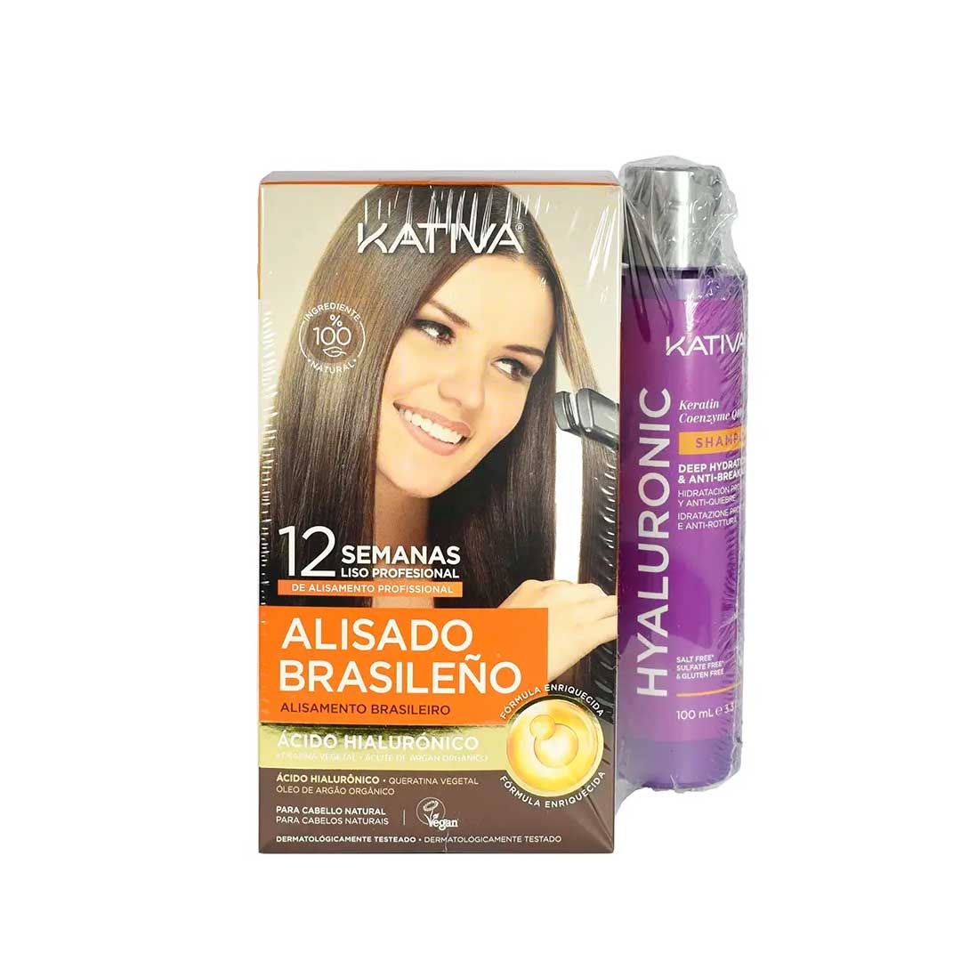 Kativa kit alisamento brasileiro oferta champo hialurónico