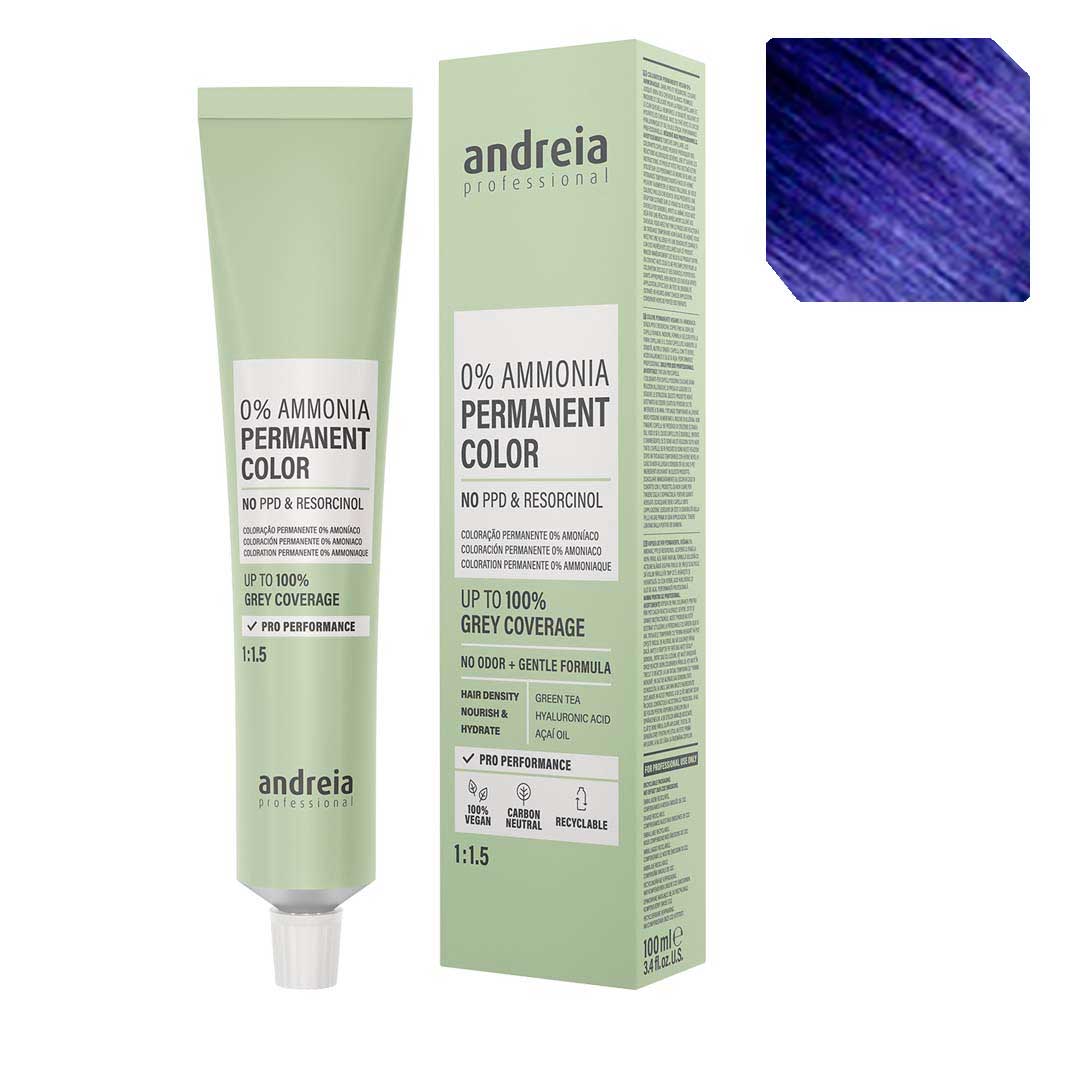 Andreia Vegan 0% Ammonia coloração permanente Mixtone Blue